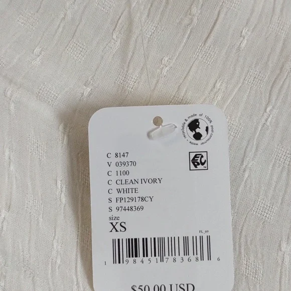 Free People Intimately NWT Clean Ivory Elastic Waist Midi Skirt Size XSmall - Picture 5 of 8